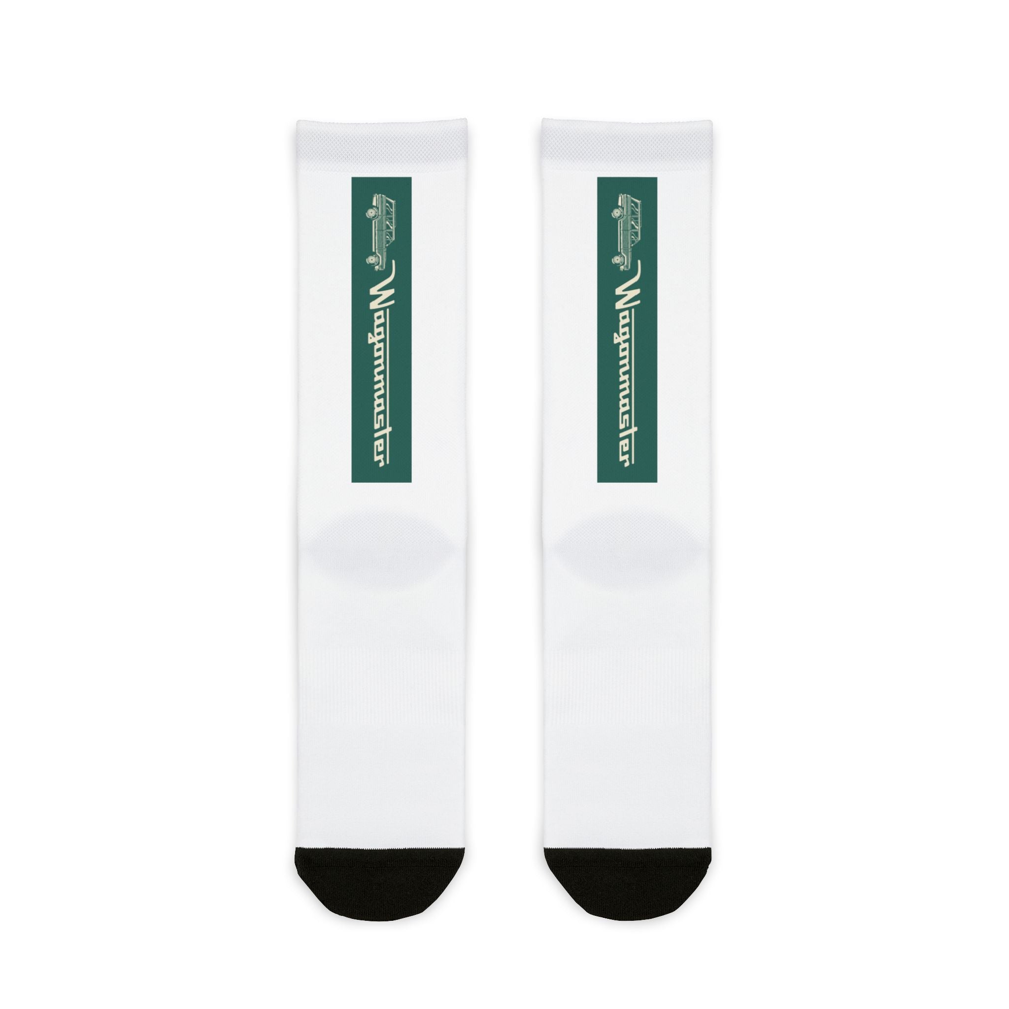 Wagonmaster Crew Socks — Hunter Green Logo