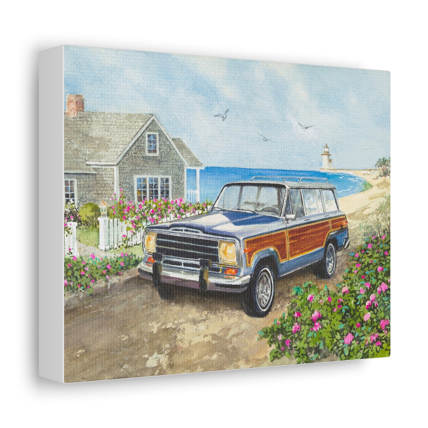 Nantucket Wagoneer Stretched Canvas Art