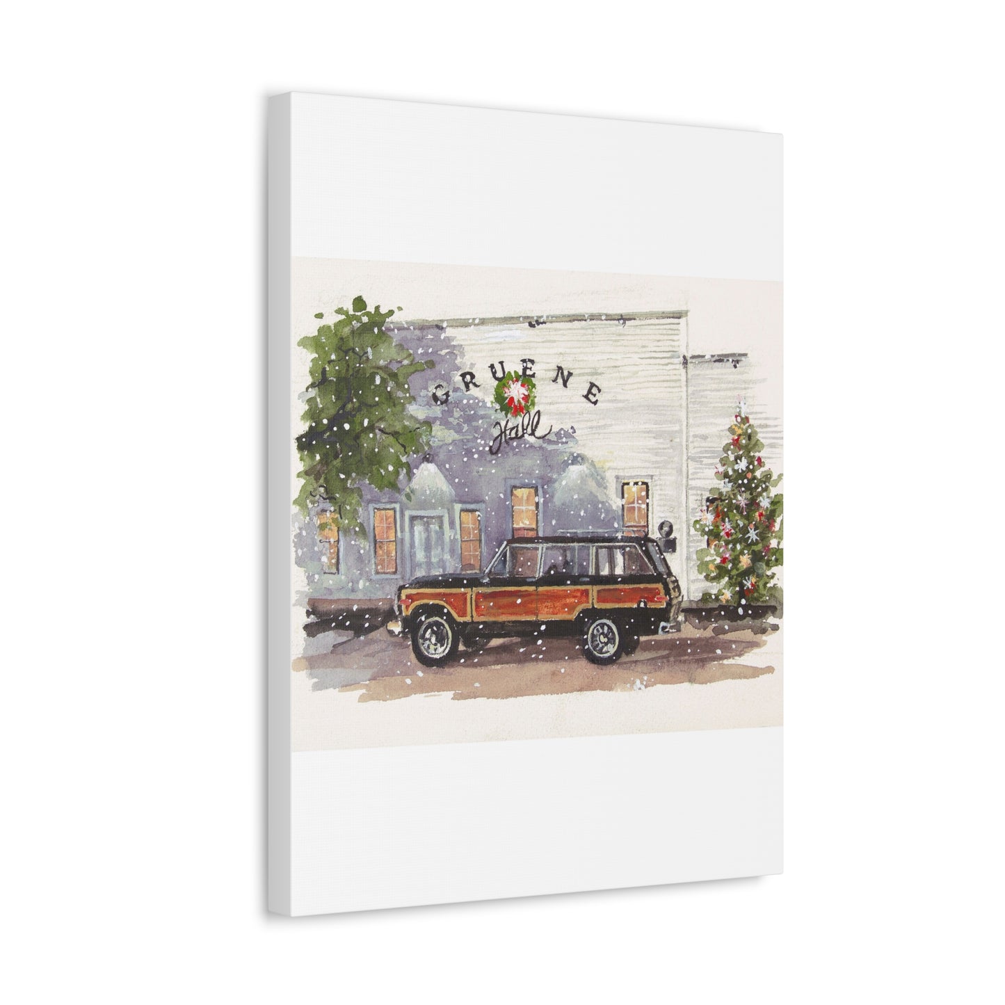 Christmas at Gruene Hall Stretched Canvas Art