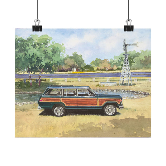 Hunter Green Wagoneer Poster