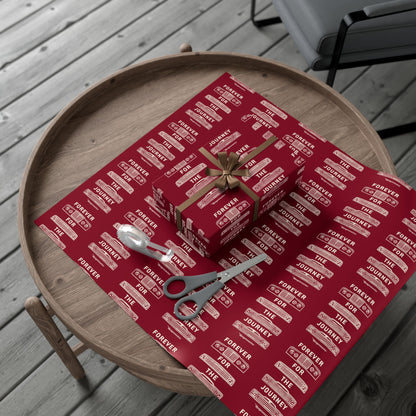 For the Journey Wrapping Paper — Burgundy