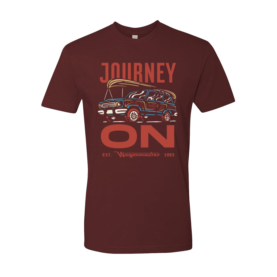 Wagoneer Journey On - Adult Shirt - Maroon - Wagonmaster 