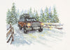 Snowy Tree Wagonmaster Greeting Card