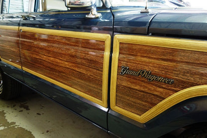 Wagonmaster Woodgrain 3M Vinyl cut-to-fit kits | Marine Teak for Jeep Grand Wagoneers 1987-1991 - Does not include molding trim