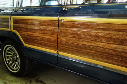 Wagonmaster Woodgrain 3M Vinyl cut-to-fit kits | Marine Teak for Jeep Grand Wagoneers 1987-1991 - Does not include molding trim